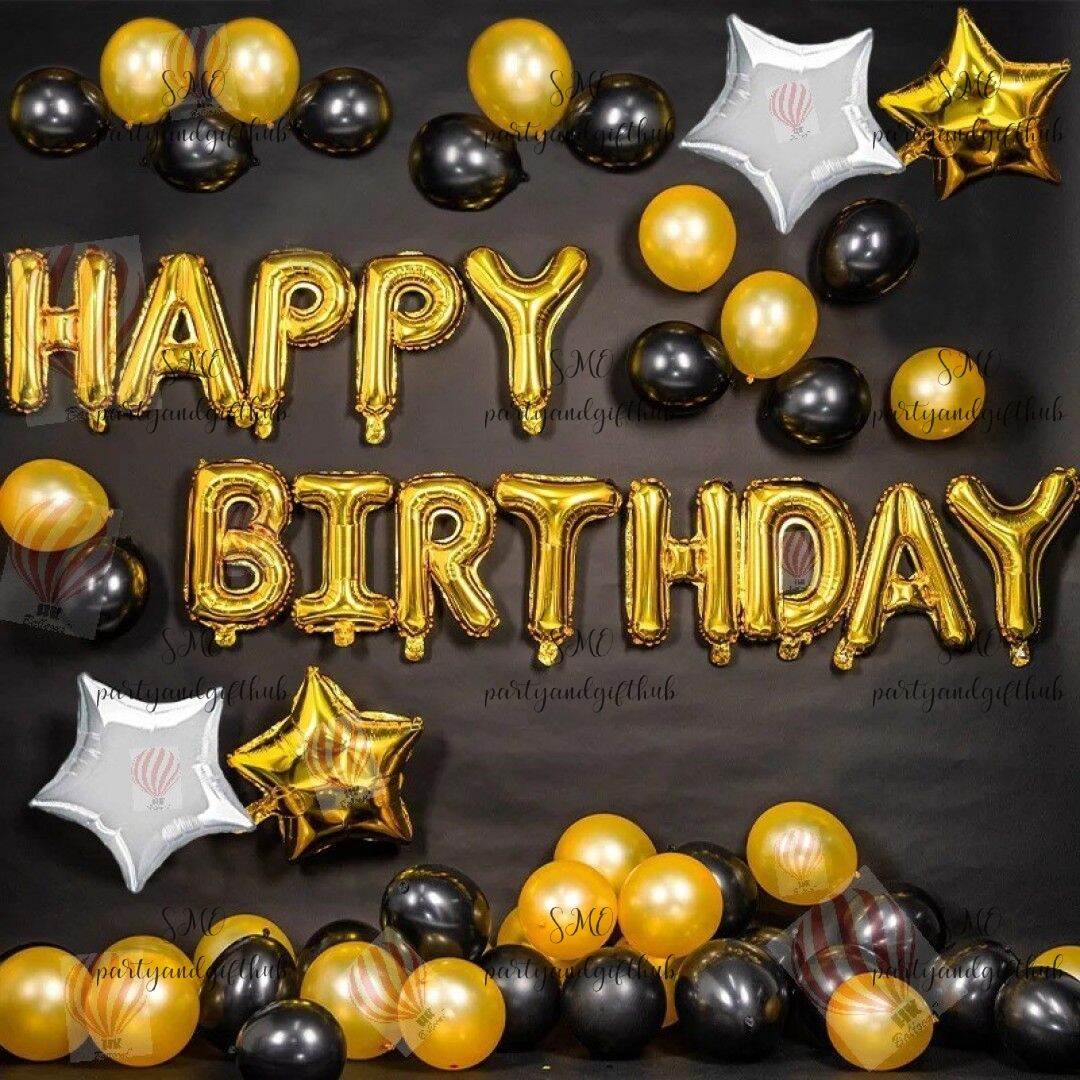 Happy Birthday Set #26- Black & Gold Theme | Lazada PH