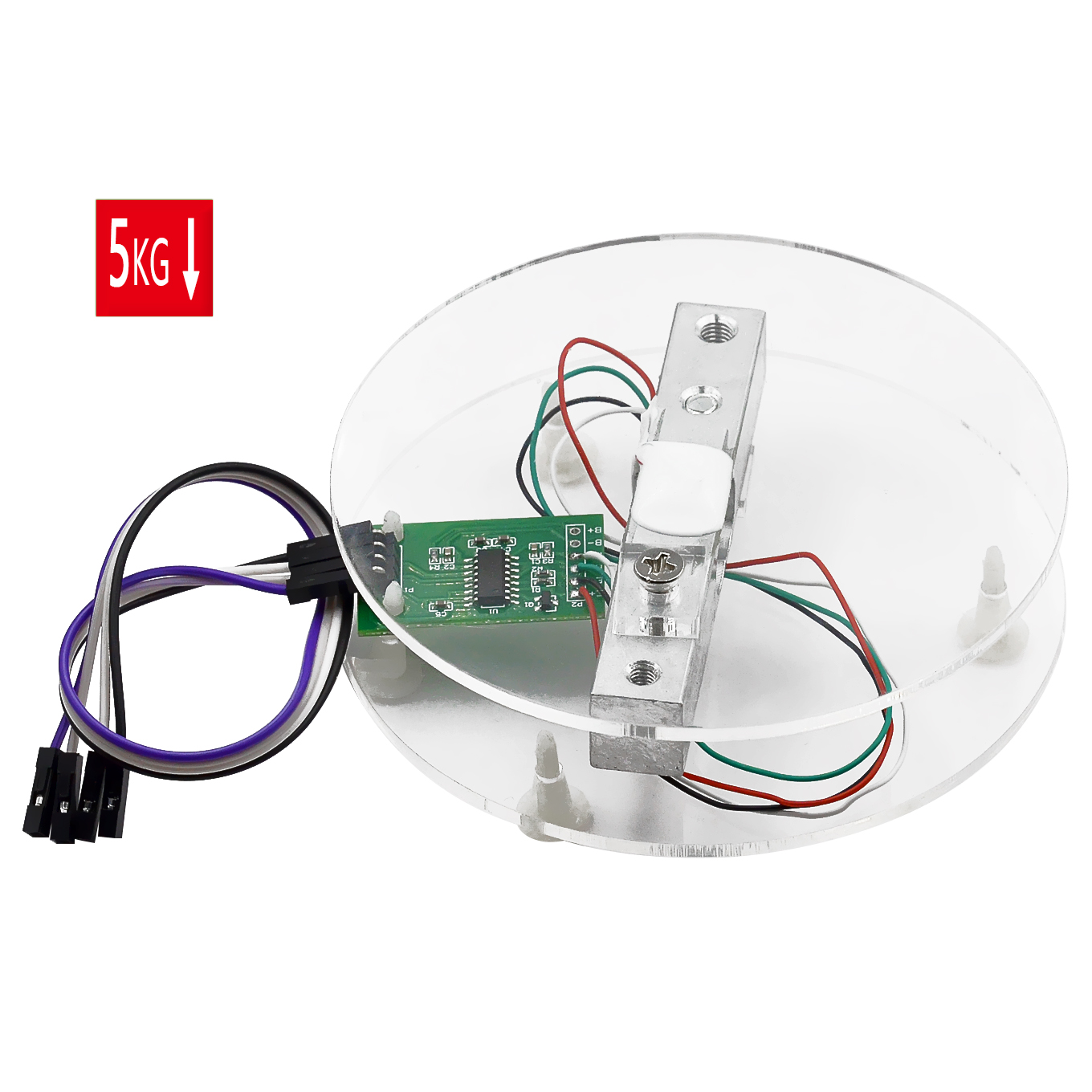 Digital Load Cell Weight Sensor HX711 AD Converter Breakout Module 5KG ...