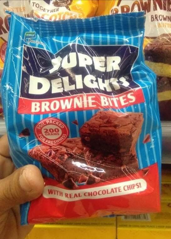 SUPER DELIGHTS BROWNIE BITES WITH CHOCOLATE CHIPS 200g. Lazada PH