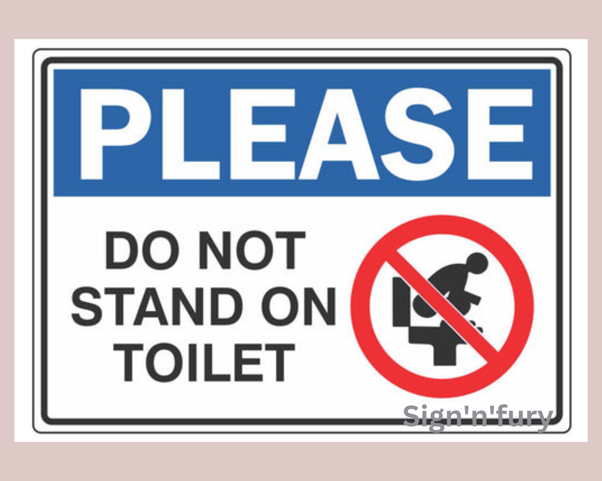 Please do not stand on toilet signage a4 size | Lazada PH