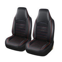 2 Front Universal PU Leather Car Seat Covers High Back Bucket Seat Cover Set for Most Cars Trucks SUVs and Van
