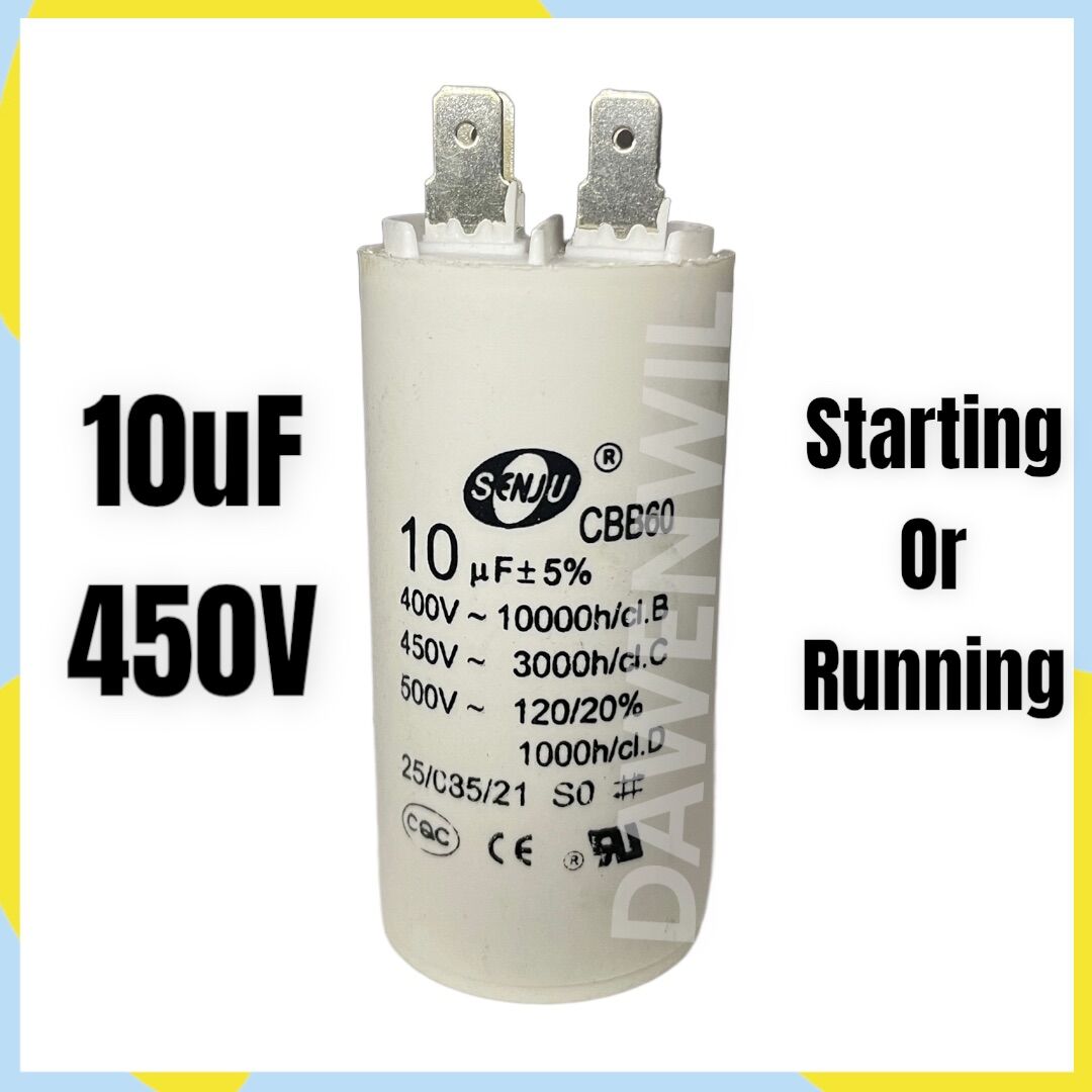 10uF 450V Terminal Type Starting or Running Capacitor | DAWENWIL ...