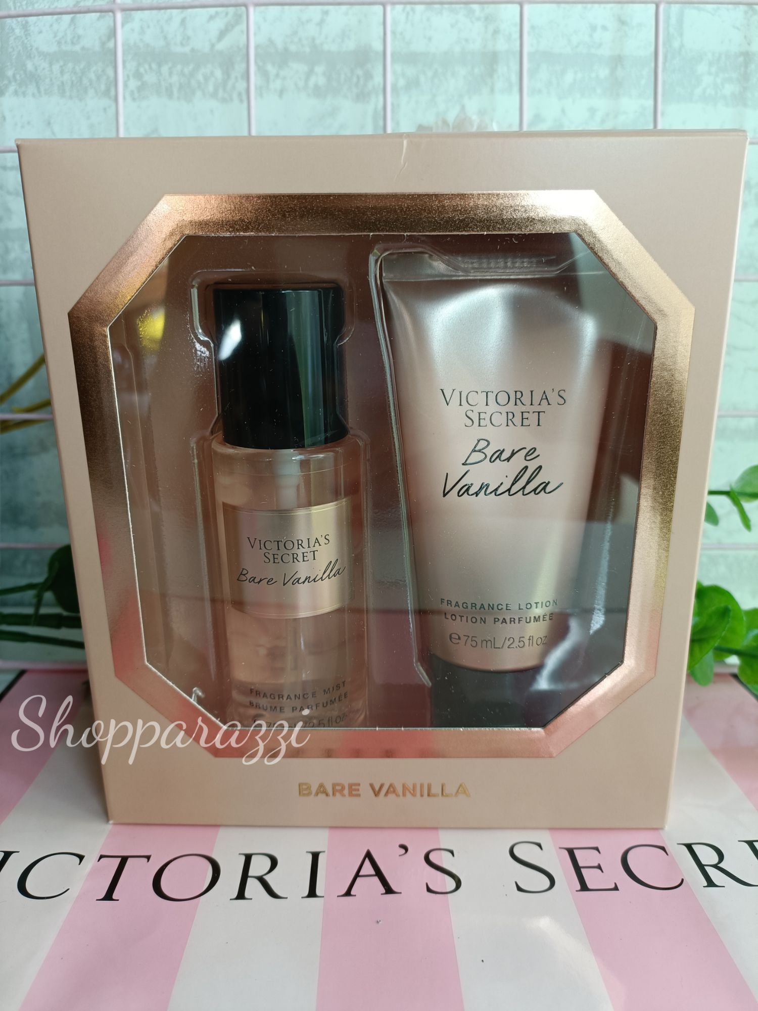 Victoria's Secret Bare Vanilla Shimmer Fragrance Mist and Lotion Set