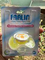 Farlin Silicone Pacifier with cover (Pink&Blue)