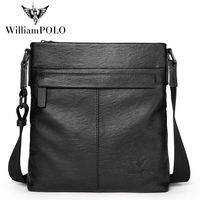 WILLIAMPOLO | Leather Business Shoulder Bag Casual Style