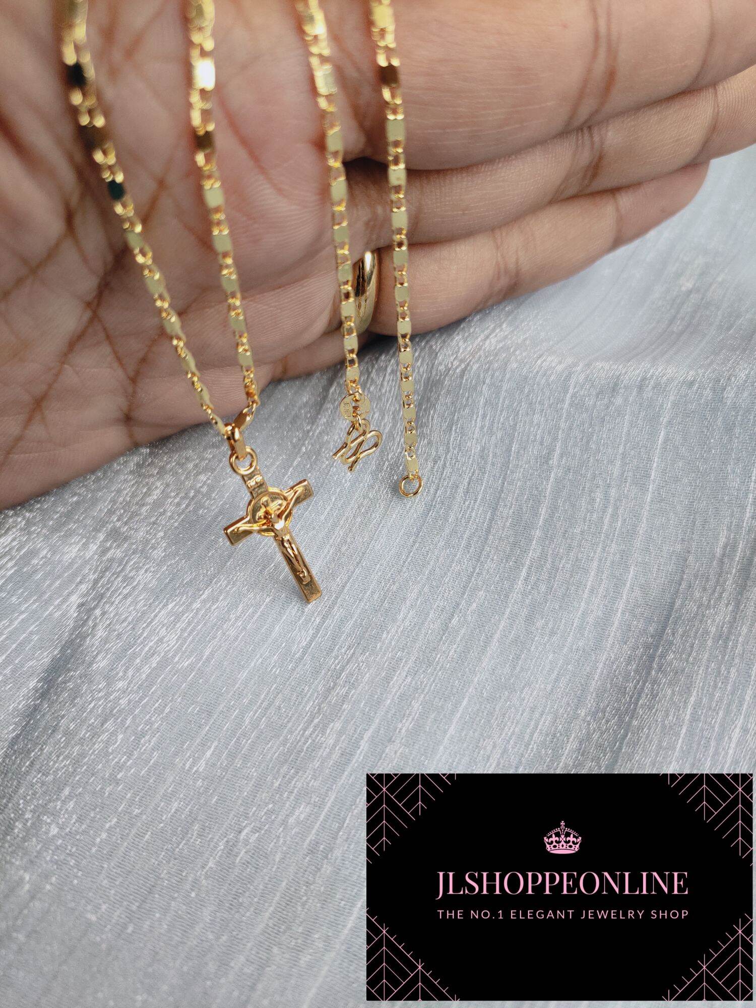 K Saudi Gold Cross Necklace Lazada Ph