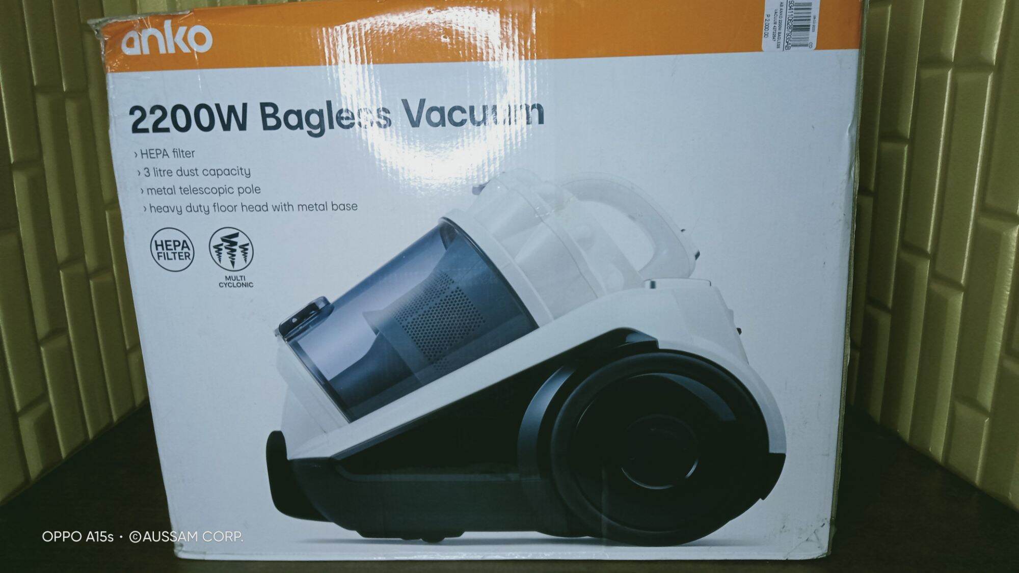 anko 2200w bagless vacuum