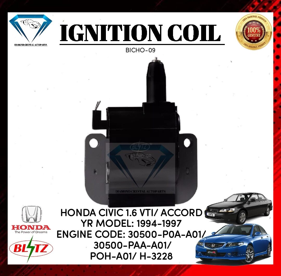 IGNITION COIL HONDA CIVIC 1.6 VTI / ACCORD 19941997 ENGINE CODE30500