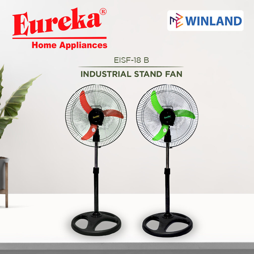 Eureka by Winland 18inch Industrial Stand Fan | Electric Fan 70watts EISF-18B