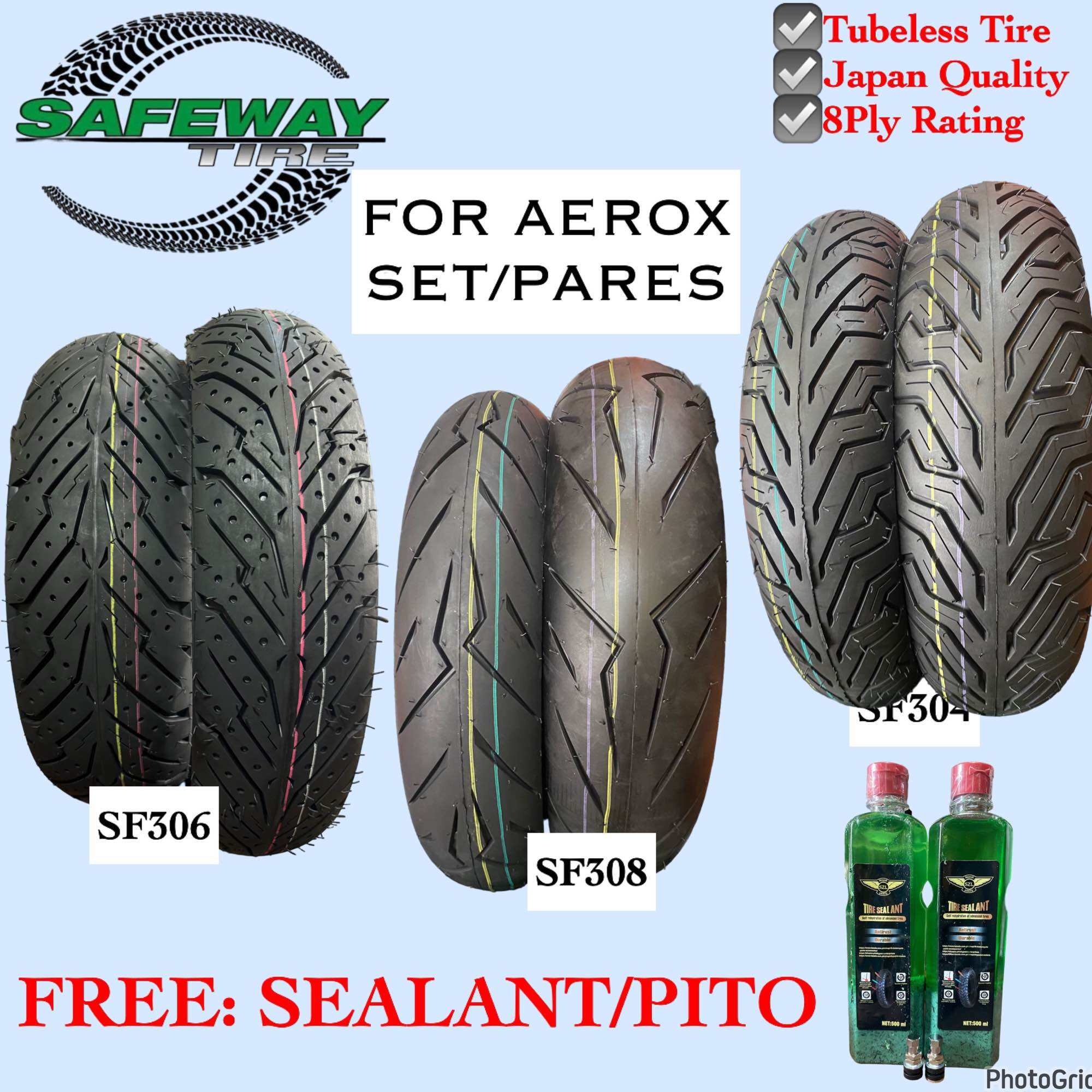 SAFEWAY TIRE size 14"  FRONT AND REAR with Sealant and Pito