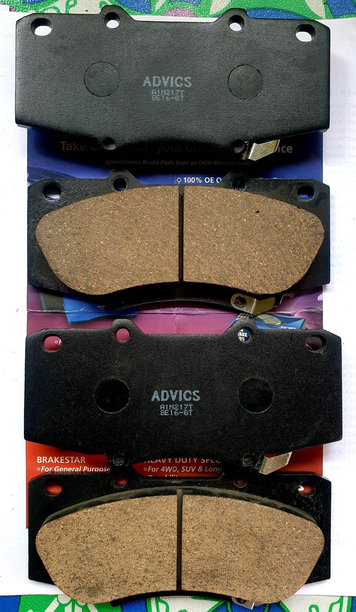 AISIN / ADVICS BRAKE PADS A1N217T / DB2221 IN BENDIX BRAND FOR TOYOTA
