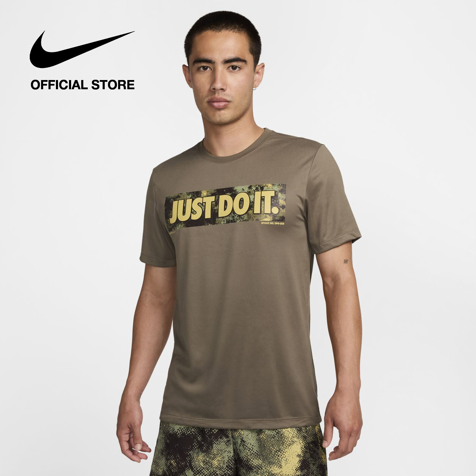 Áo Thun Tay Ngắn Nike Dri-FIT Mens Fitness T-Shirt - Medium Olive