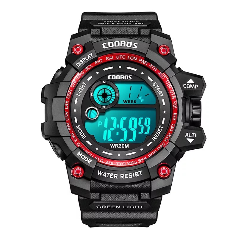 Relo COOBOS Men Digital Watches Sports Waterproof Watch LED Display ...