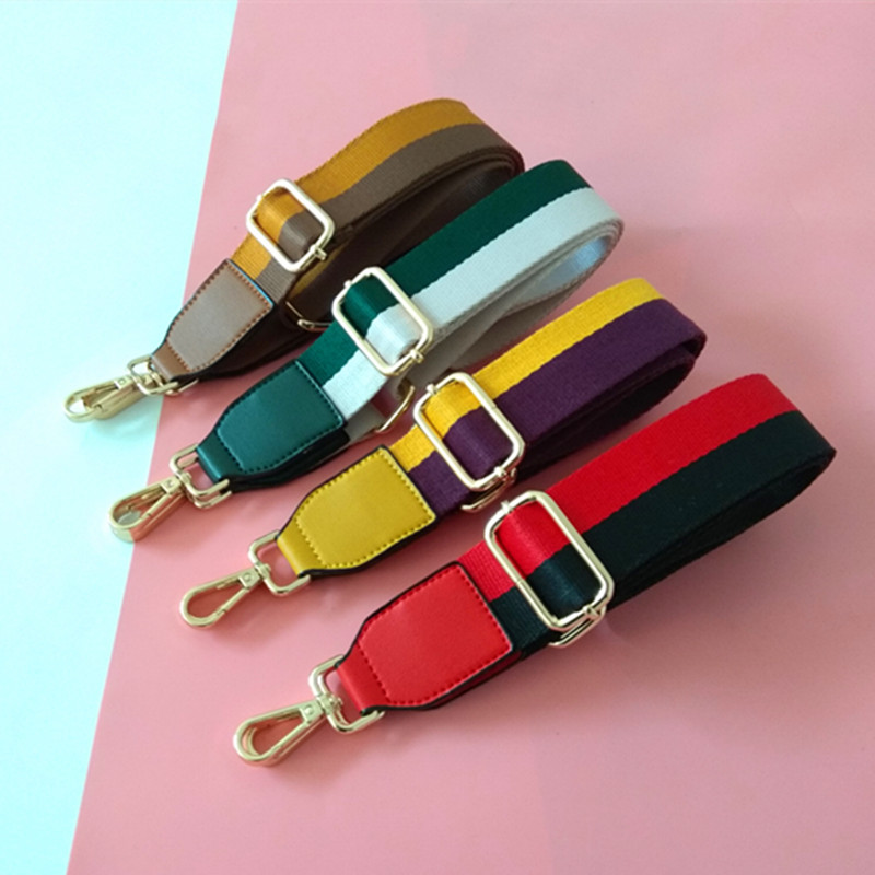 Thickened Bag Replacement Shoulder Strap - Color Stripe
