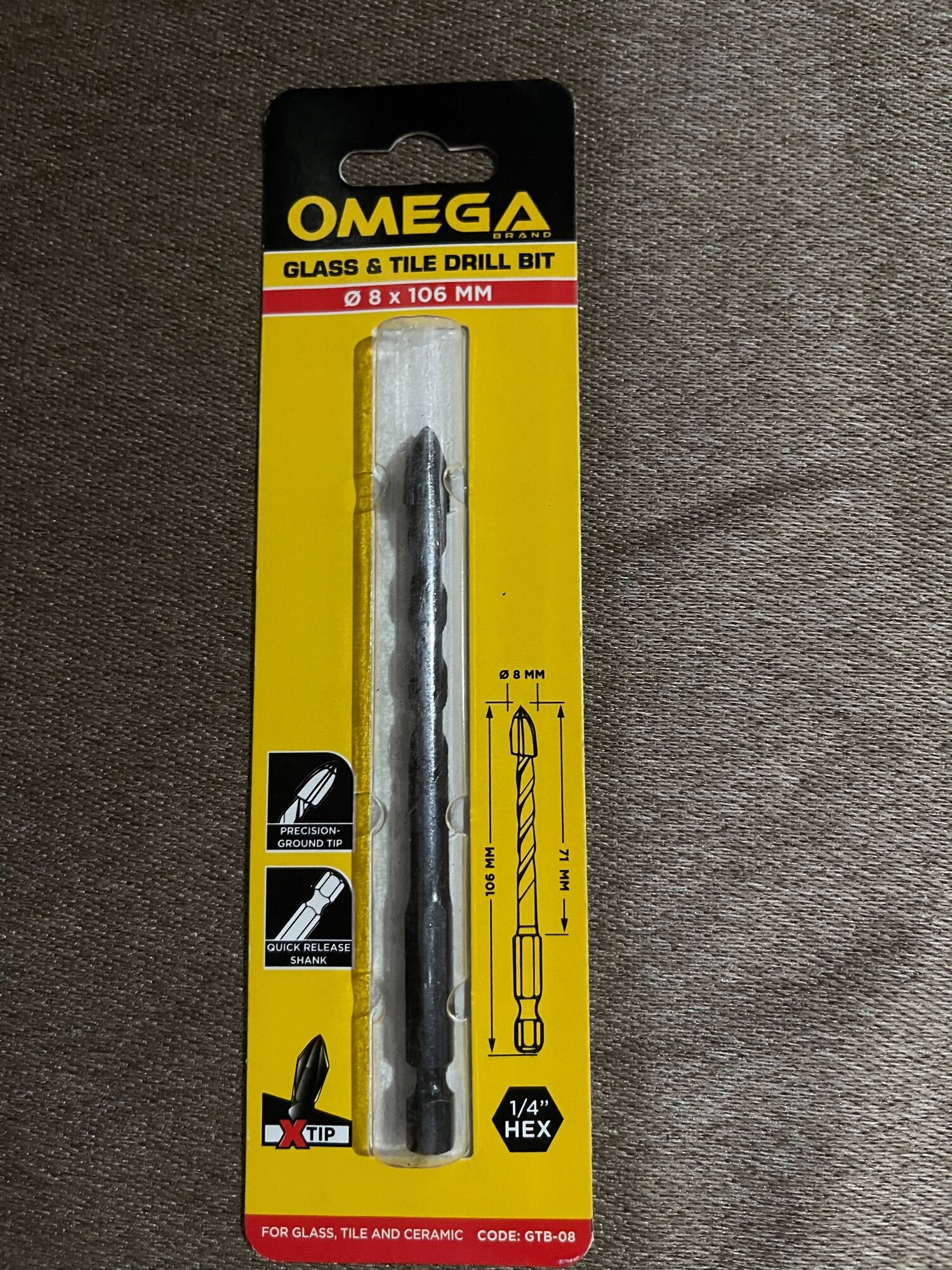 OMEGA Drill Bit for Glass ,tile and 
