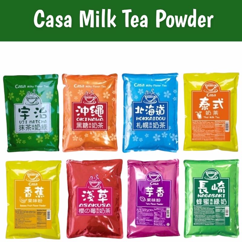 Casa Milk Tea Powder 1kg Okinawa / Matcha / Hokkaidou / Thai / Banana / Taro / Asakusa / Nagasaki