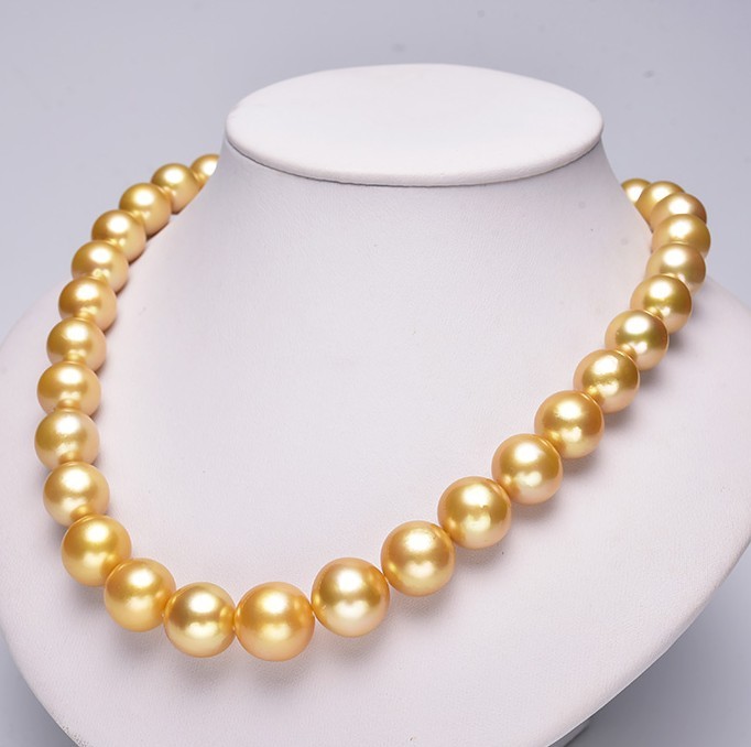Golden Mother Shell Pearl Necklace by Nanyang