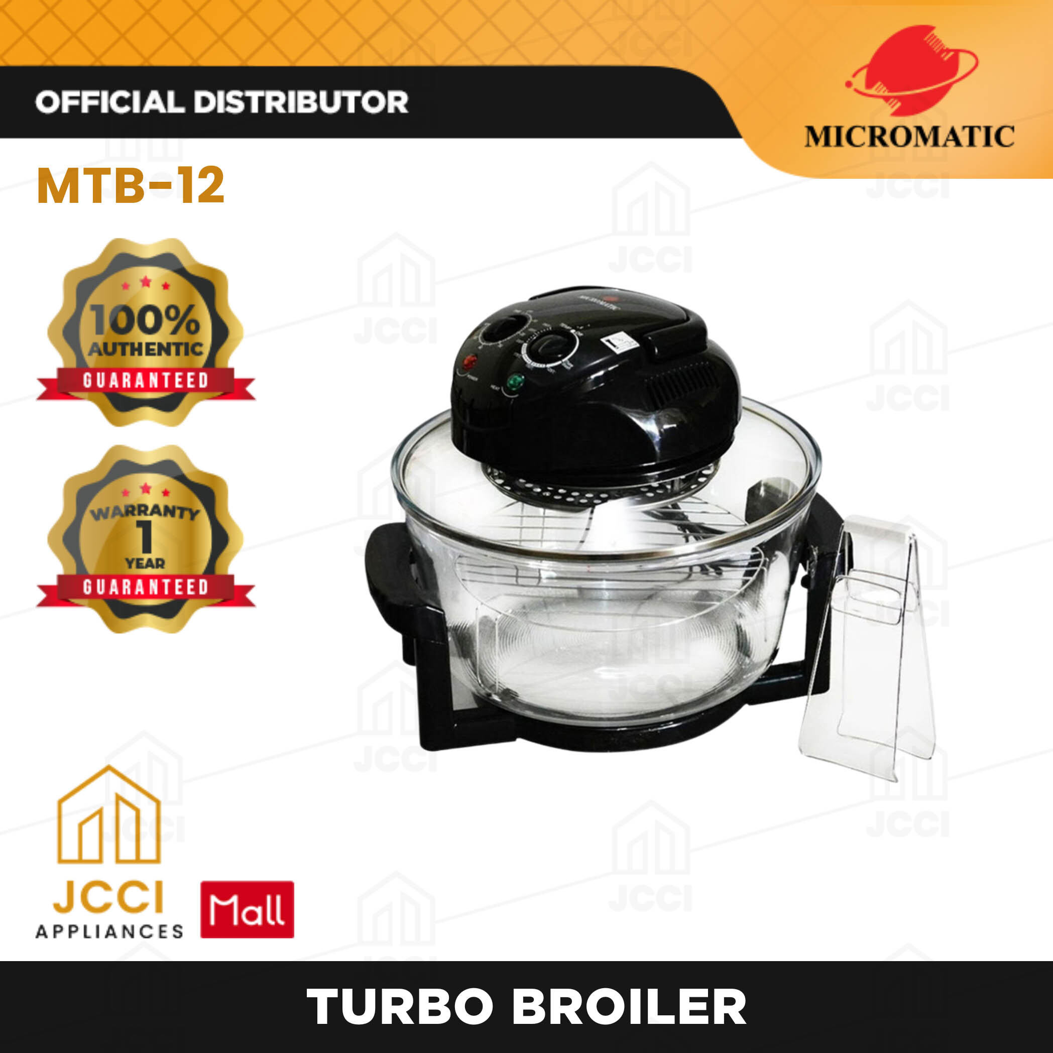 Micromatic Turbo Broiler 12L Capacity w/ Timer, 1 Year Warranty