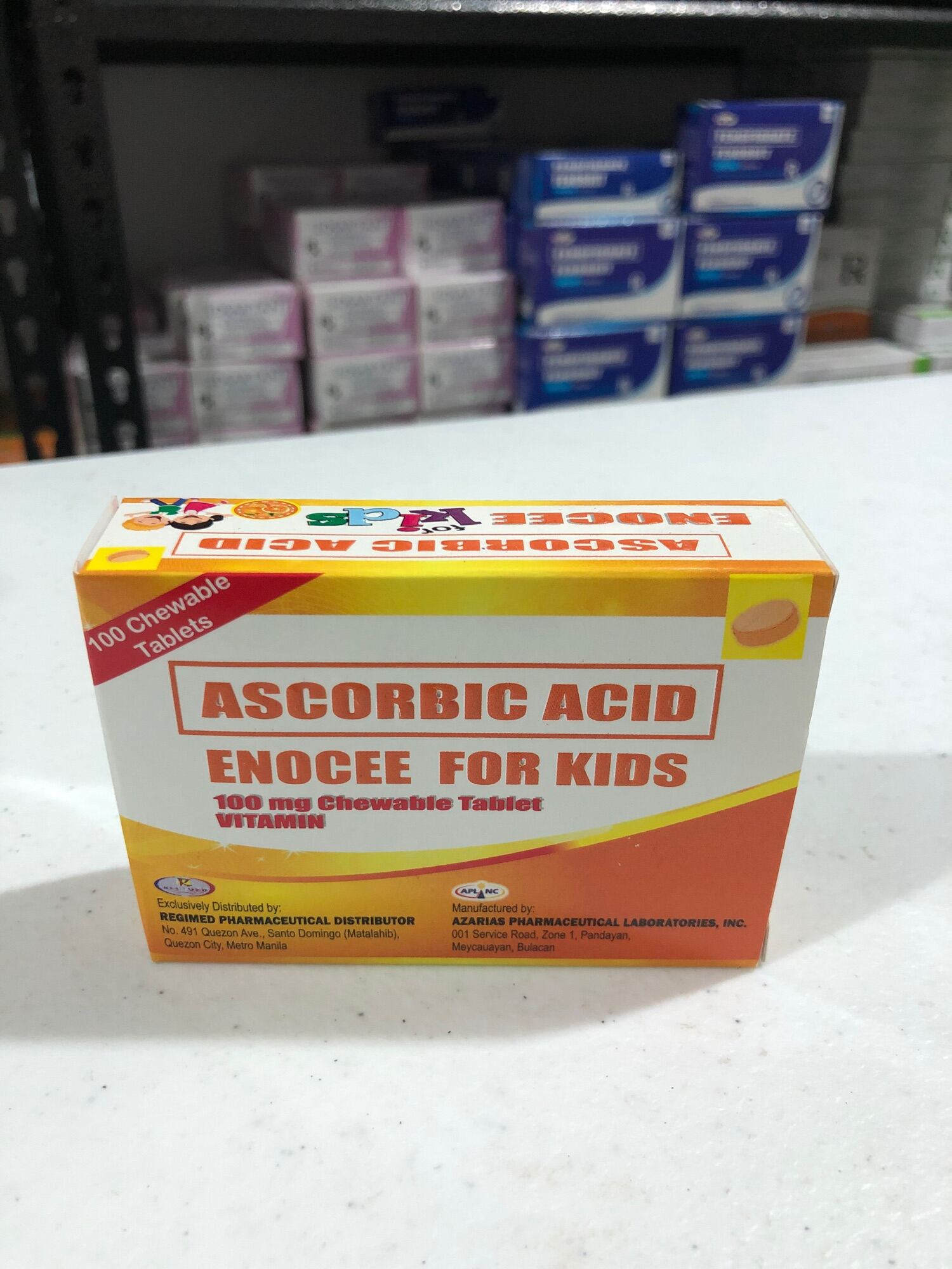 (ENOCEE) Chewable Tablet For Kids Ascorbic Acid 100mg 100 Tablets Lazada PH
