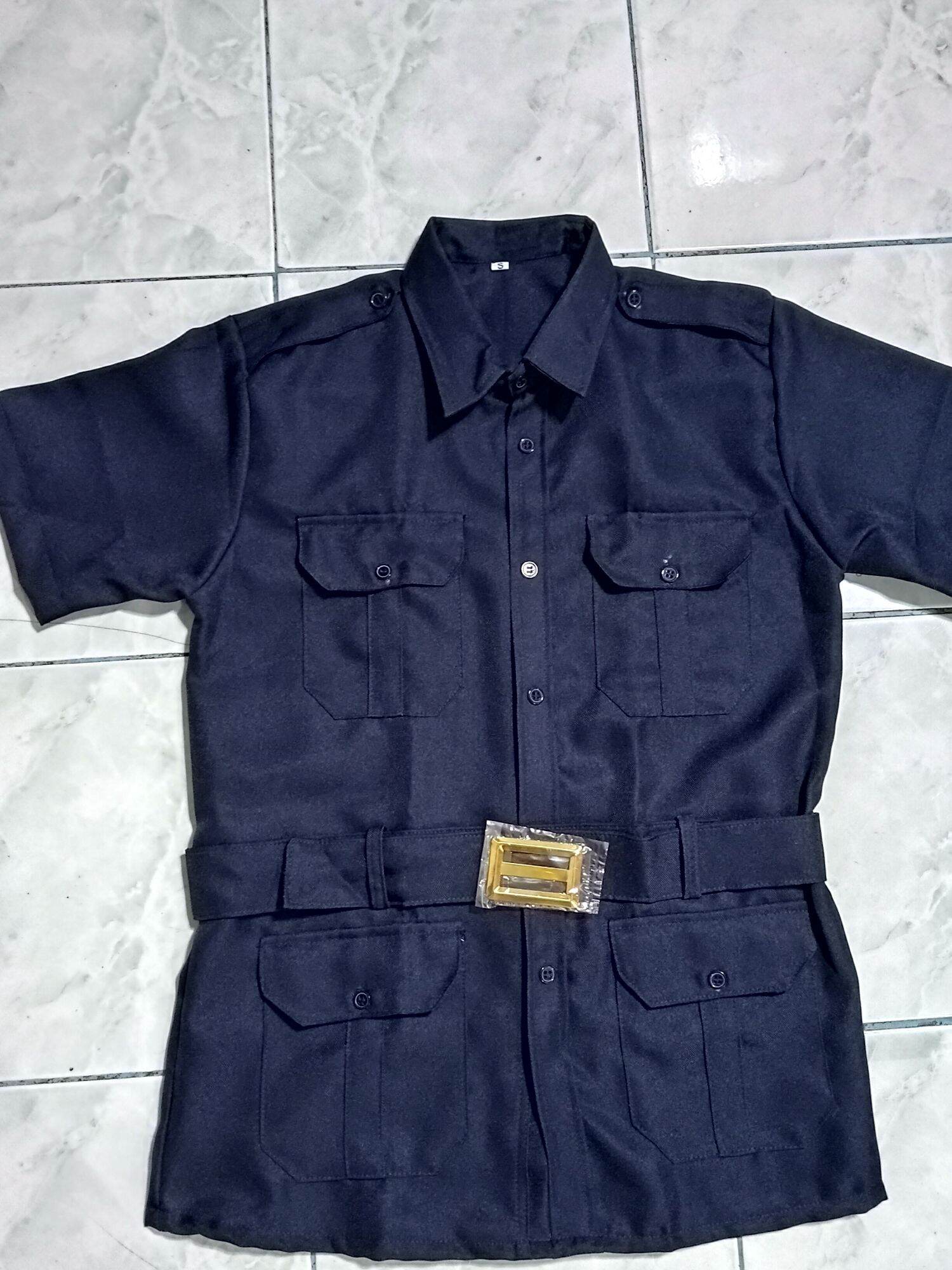 Navy Blue Bust Jacket With Shoulder Board Lazada PH