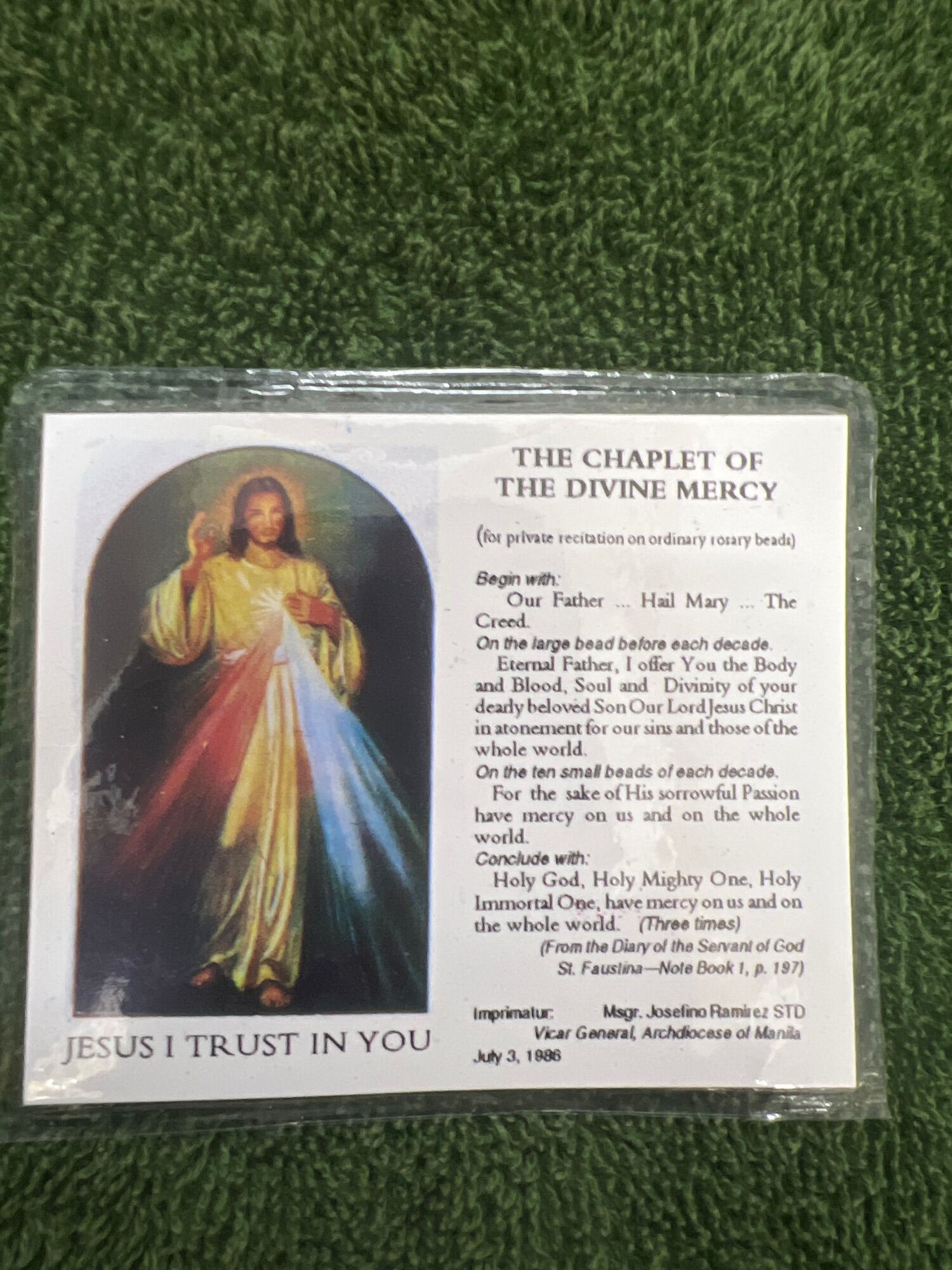 The Chaplet Of The DIVINE MERCY (laminated) | Lazada PH