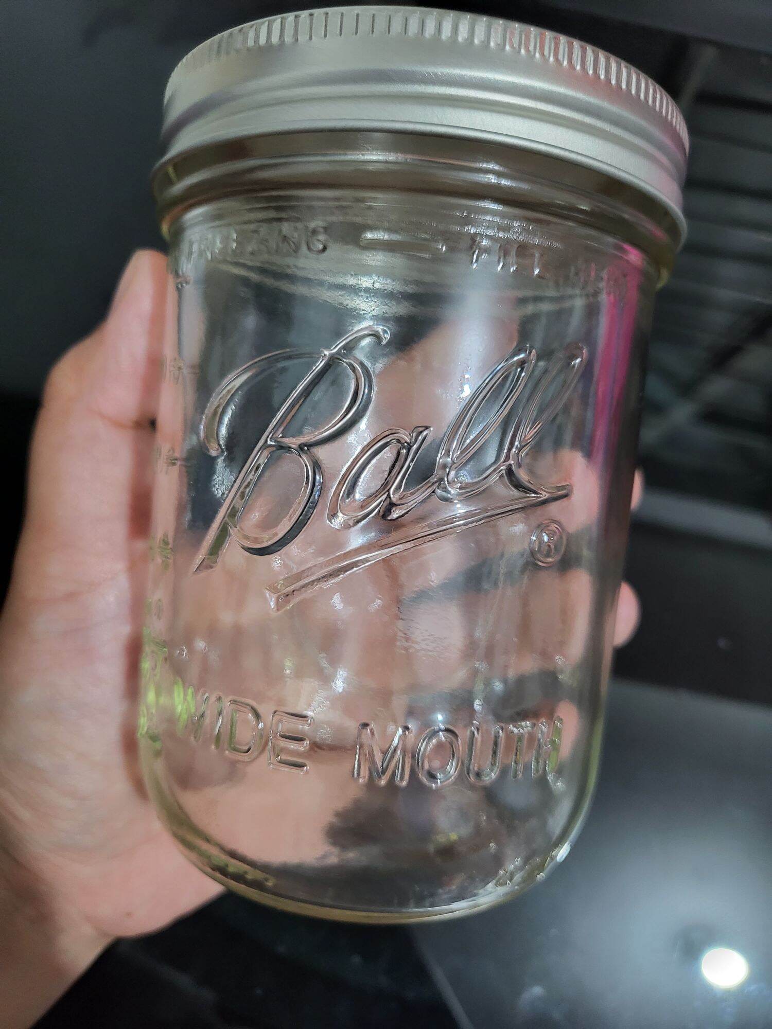 ORIGINAL BALL MASON JAR 16OZ WIDE MOUTH PINT SIZE FERMENTATION KOMBUCHA