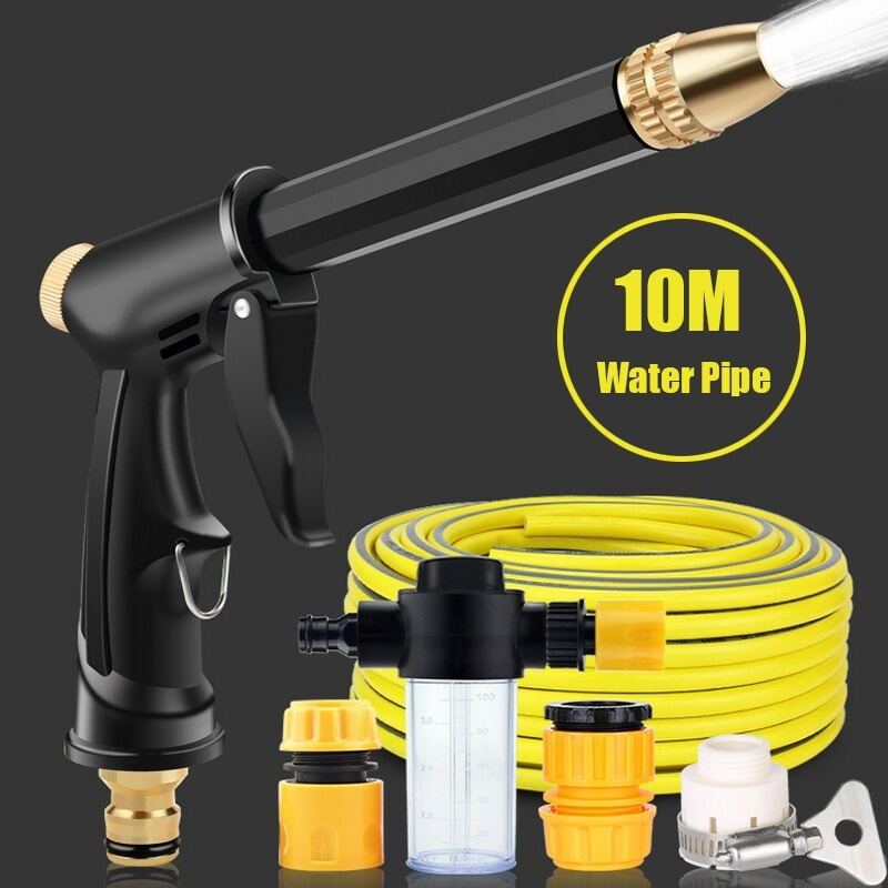 Garden Hose Complete Set with Booster for Water Faucet Car Wash High