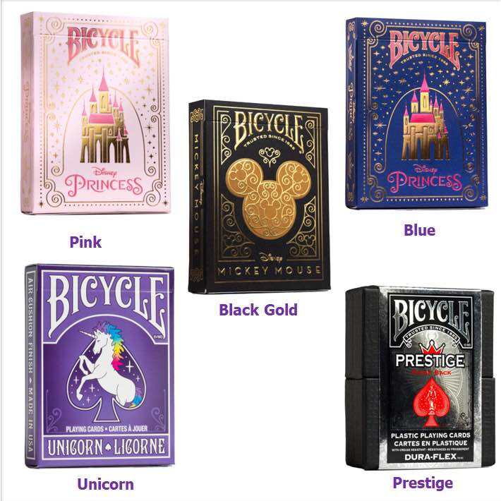 Disney Mickey Mouse inspired Black and Gold Playing Cards by Bicycle