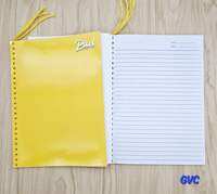 Pixel Notes Notebook with Yarn - Plain Color Cover 80 Leaves