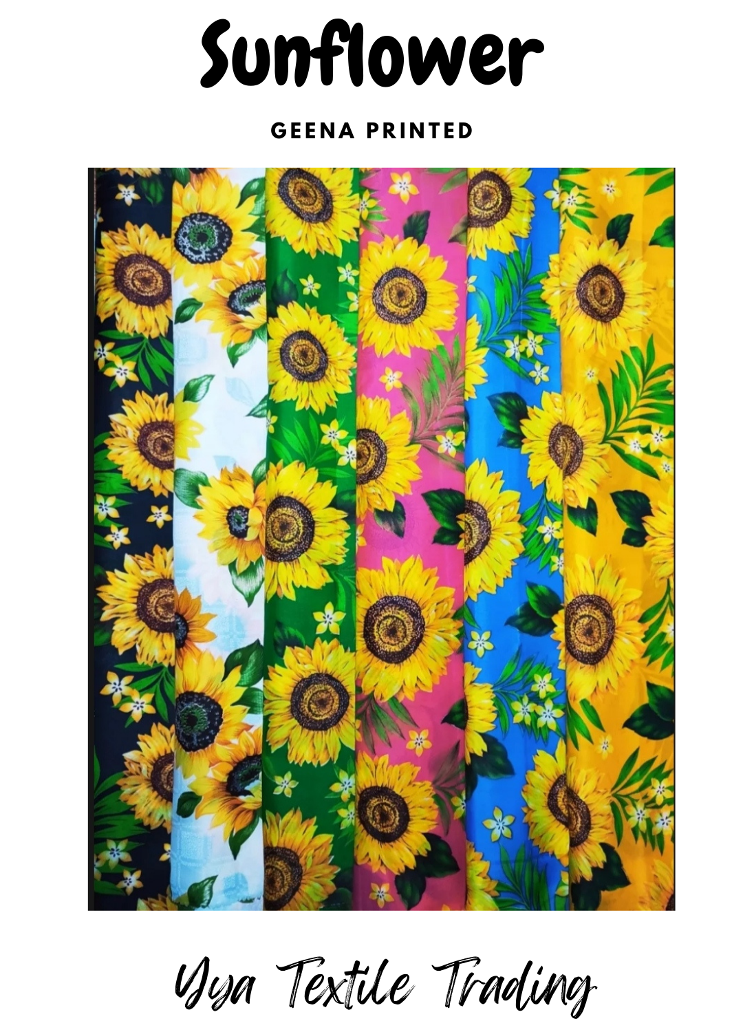 Gina Silk Sunflower Print Curtain Fabric - 60" width