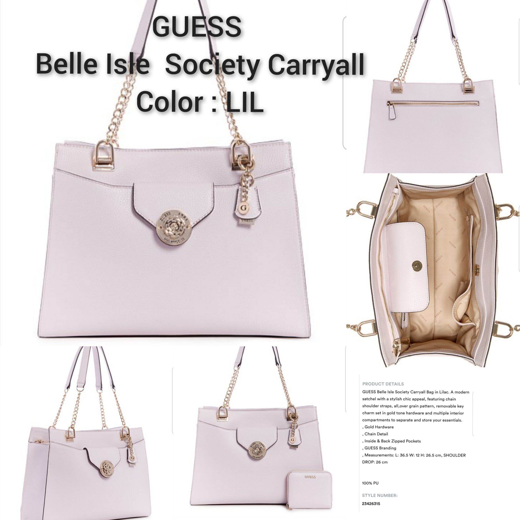 guess belle isle society carryall