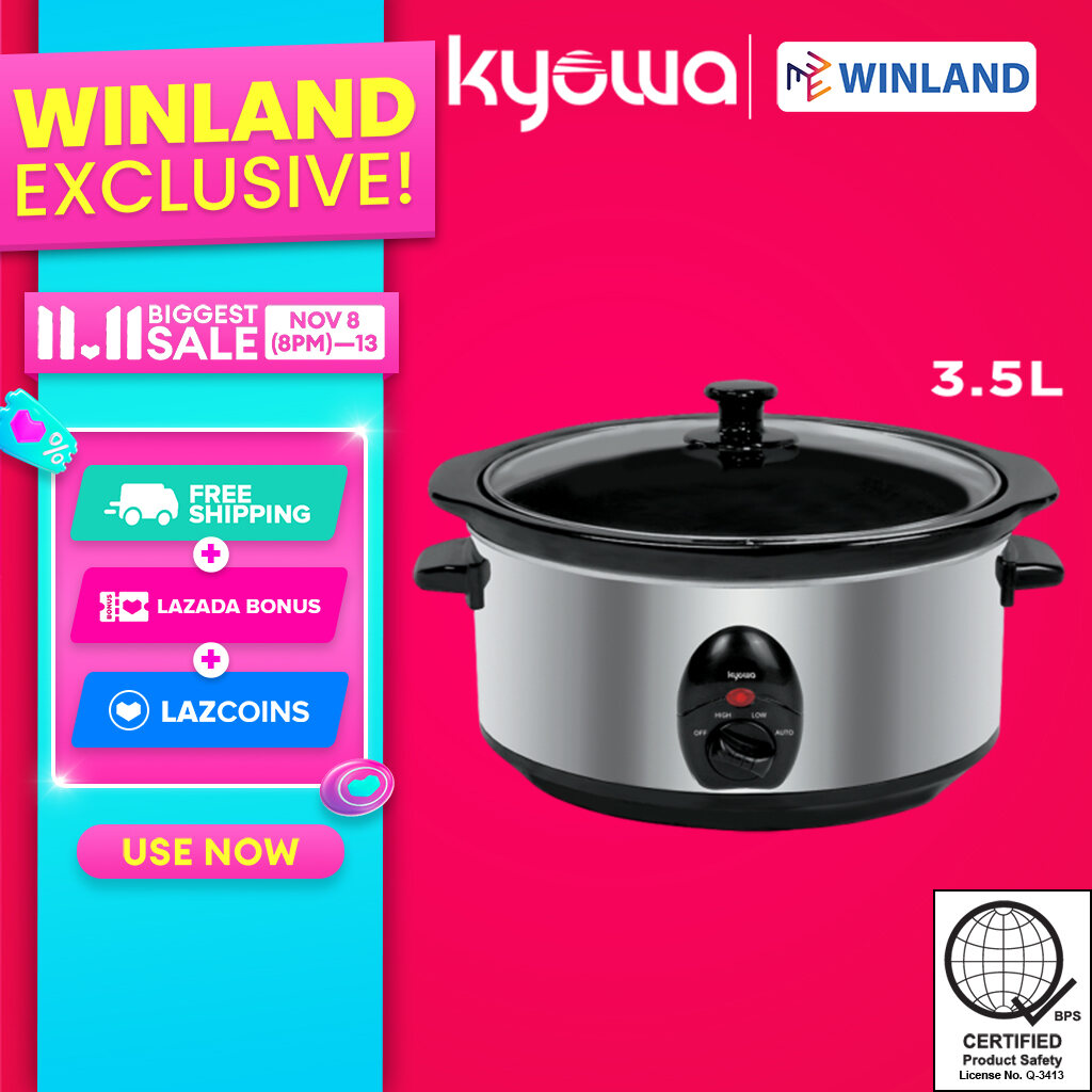 KYOWA by Winland KW-2850 Oval Slow Cooker 3.5 Liters