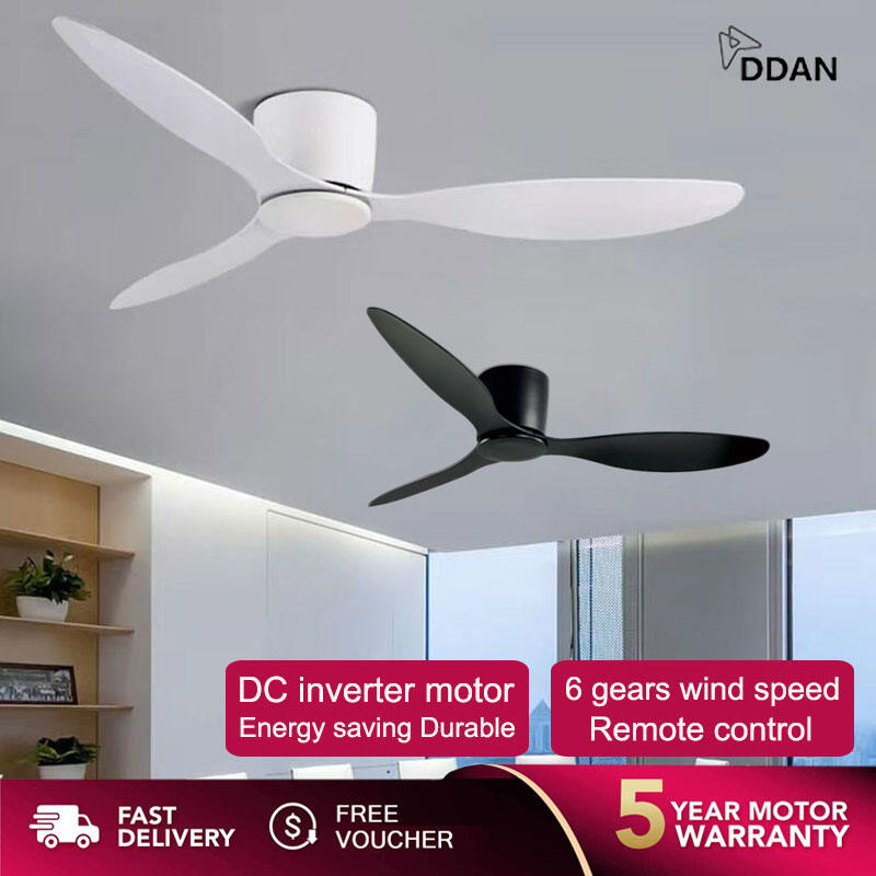 Nordic Modern Industrial Ceiling Fan with Remote, Strong Winds