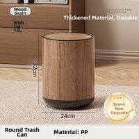 bydoll | Retro Wood Pattern Large Capacity Trash Can
