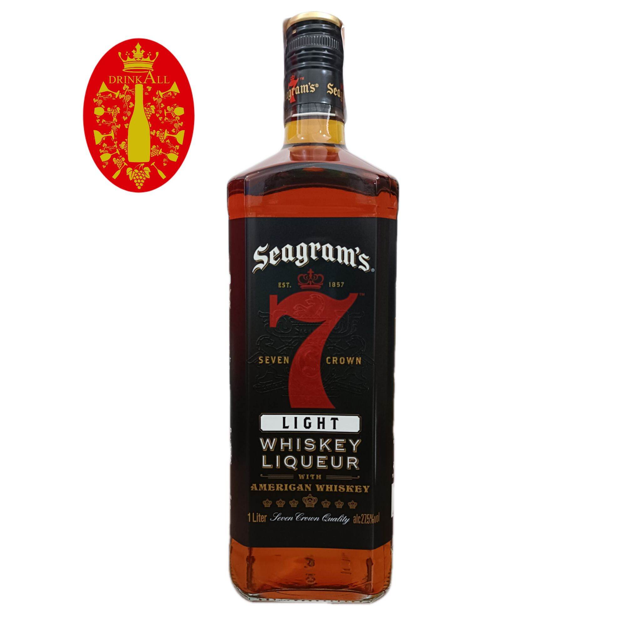 Seagrams 7 Crown Light Whiskey Liqueur 1Liter l Vietnam Lazada PH