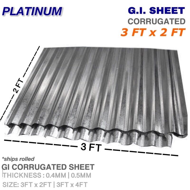 3FT x 4FT GI CORRUGATED SHEET Yero • Galvanized Iron Roofing 0