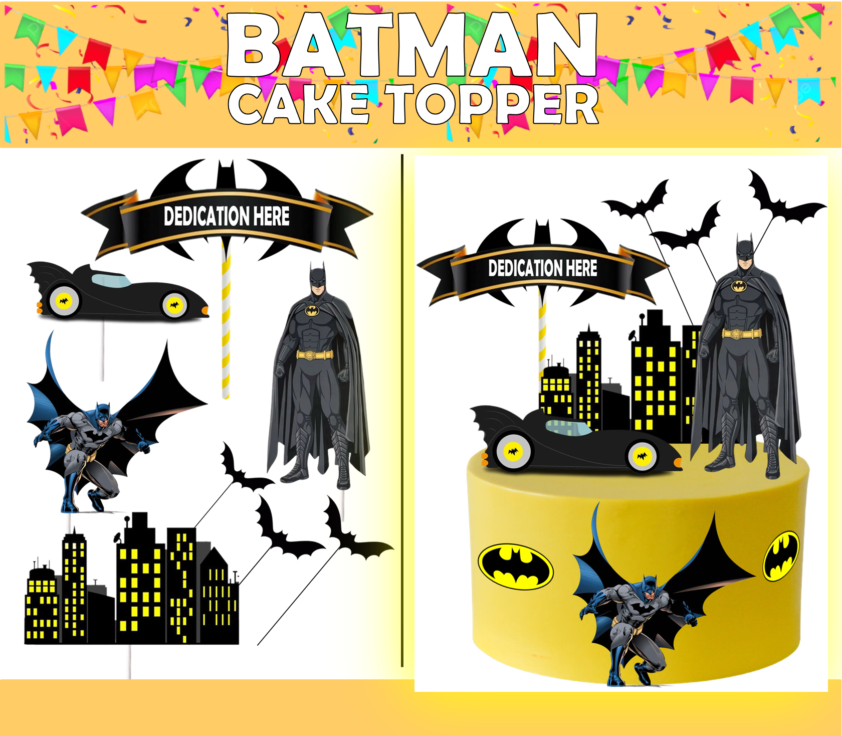 Pin by Andrie on a | Batman cake topper, Batman birthday, Batman party  decorations
