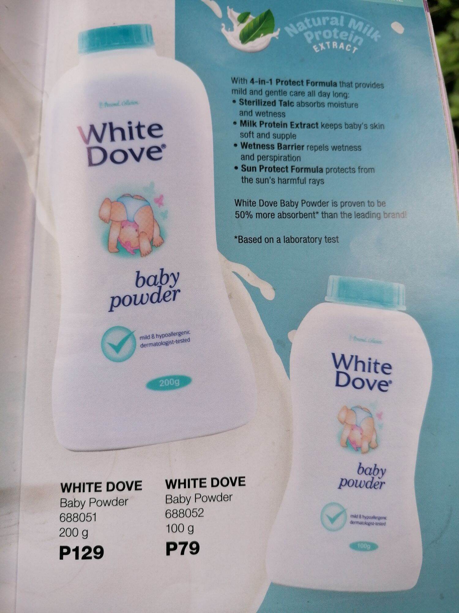 White Dove Baby Powder 100/200g/ White Dove Personal Collection/ Baby ...