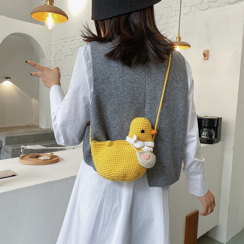 Handmade Crochet Cute Duck Duckling Bag Sling Crossbody Bag -  Canada