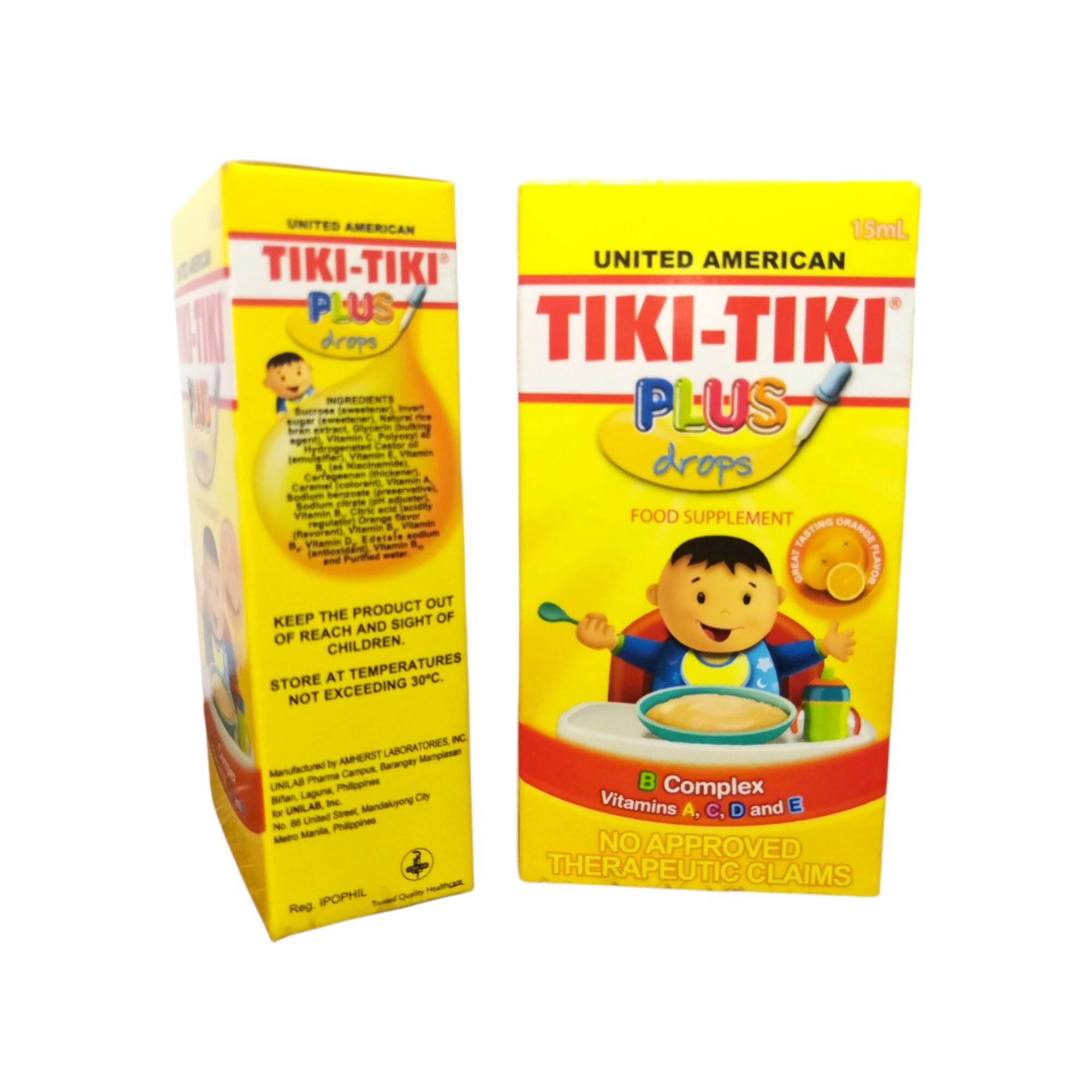 Tiki-Tiki Plus Drops w/ Vit. B Complex vit. A C D and E 15ml
