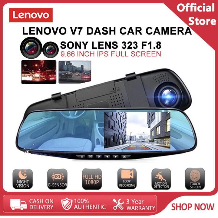 Lenovo Full HD Dual Lens Car Dash Cam