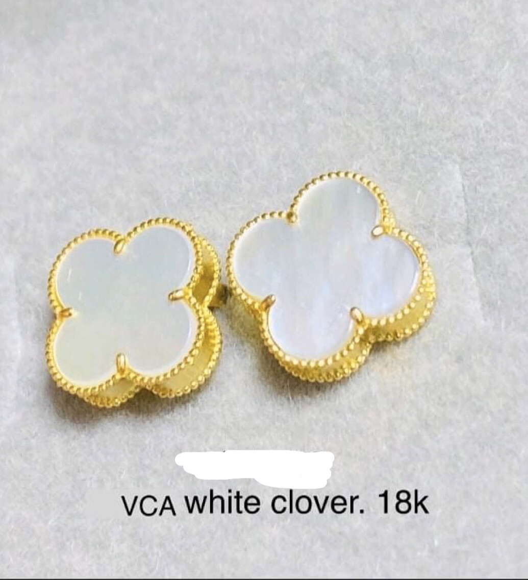 VCA inspired 18k Yellow Gold Earrings (Pawnble) | Lazada PH