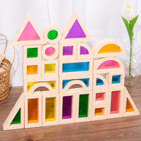 Siyoo | Rainbow Acrylic Translucent Building Blocks for Creative Construction and Early Education