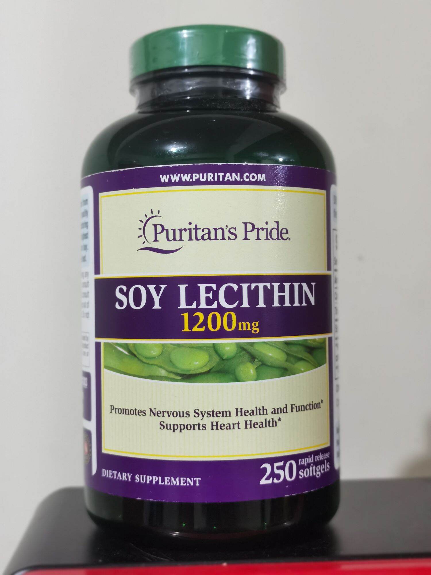 Puritans Pride Soy Lecithin 250 softgel 1200mg multivitamin supplement