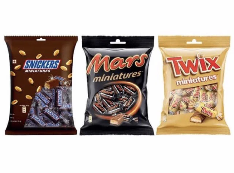 Chokolet Snickers/ Mars / twix / bounty miniature 150g