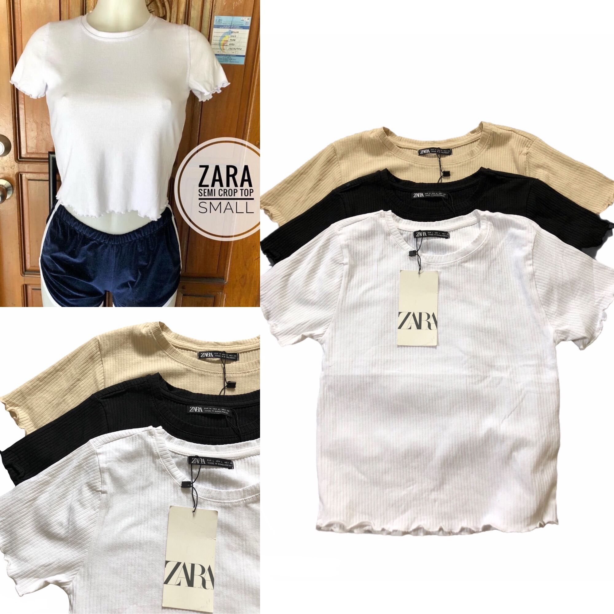 zara lettuce crop top