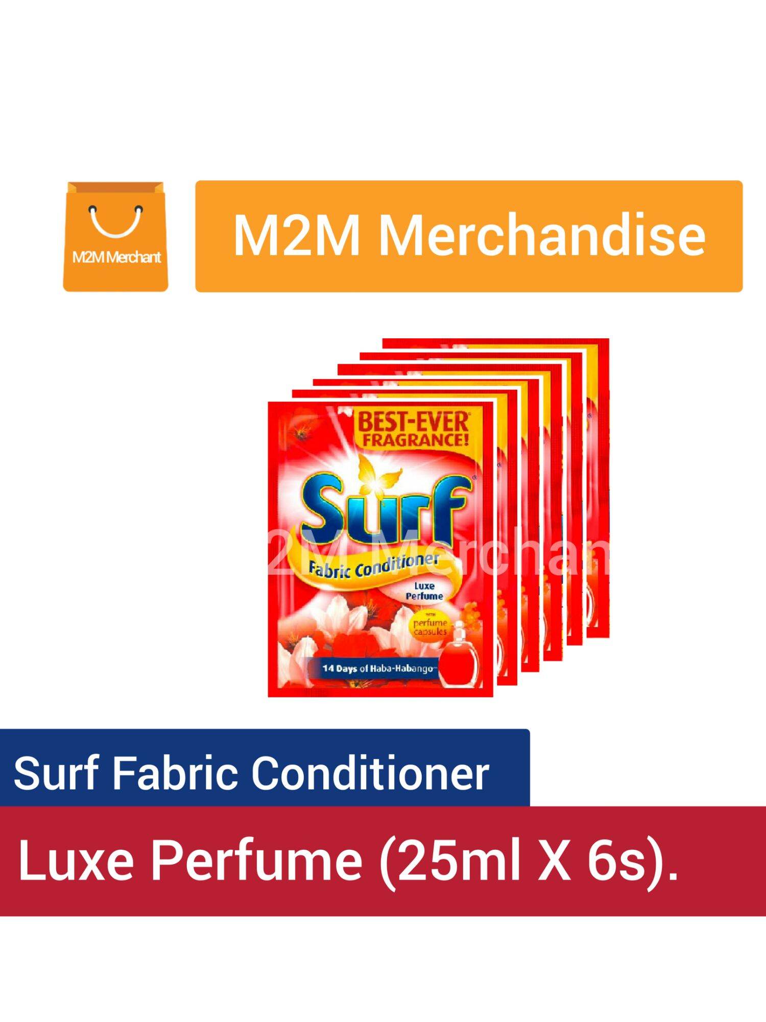 Surf Fabric Conditioner Luxe Perfume (25ml X 6s) sachet Lazada PH
