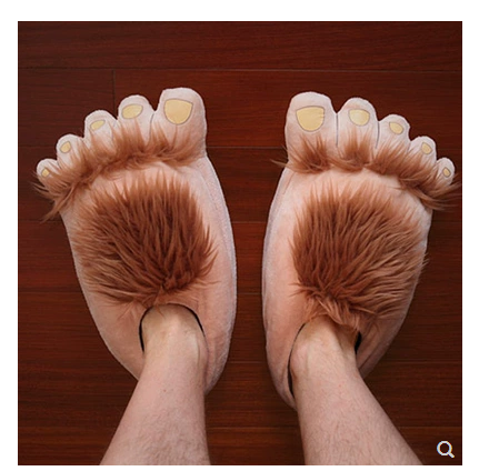 Hairy best sale toe slippers