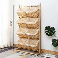 XIWUSHOUJIANG | Multifunctional Large Capacity Wooden Storage Shelf