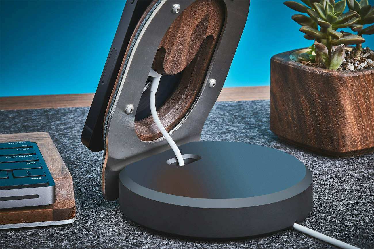 Wireless Charging Stand Grovemade Iphone Grovemade USA Walnut Wood 
